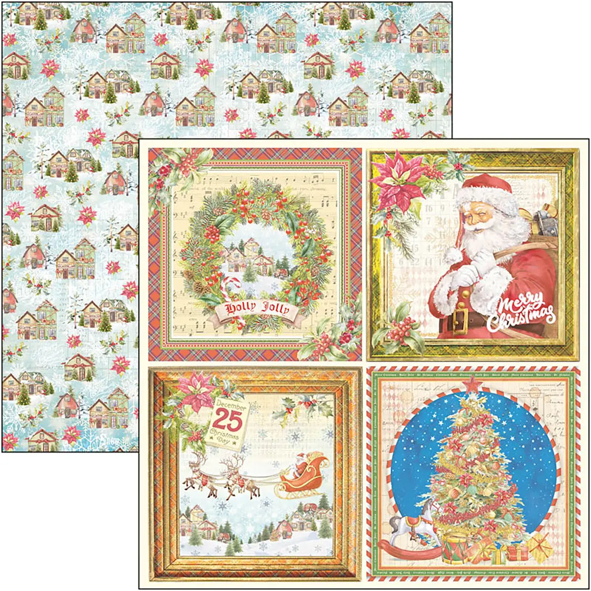 Ciao Bella Dear Santa Patterns Pad 12X12 8/Pkg 1