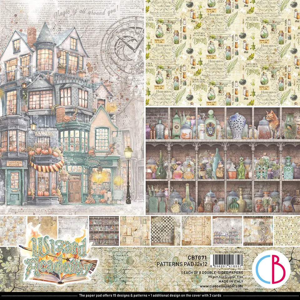 Wizard Academy Patterns Pad 12X12 8/Pkg 1