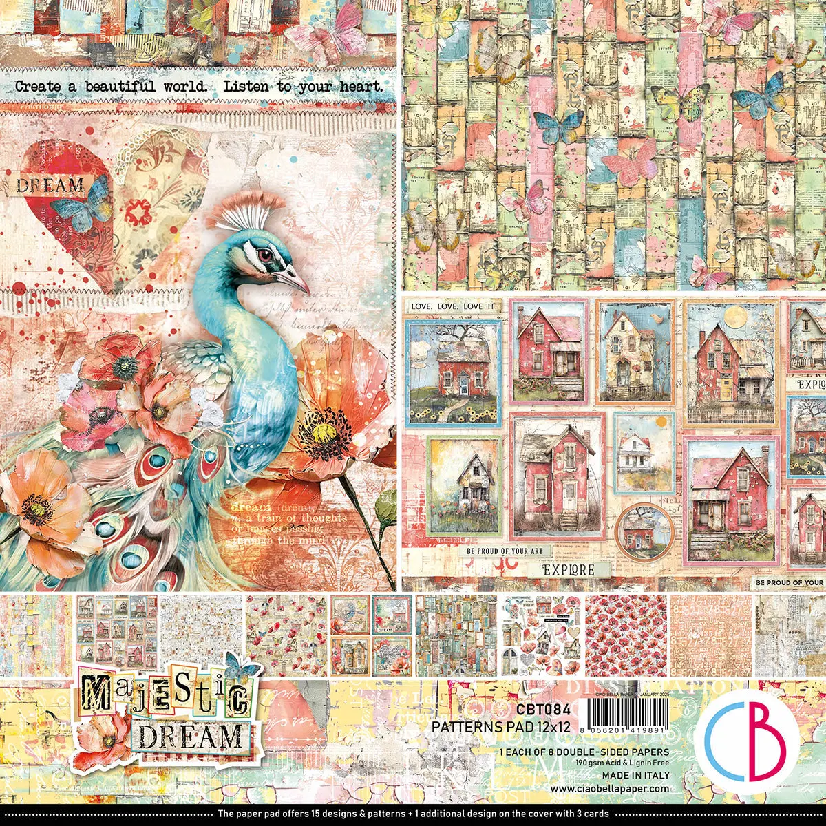 Majestic Dream  Patterns Pad 12"X12" 8/Pkg 1
