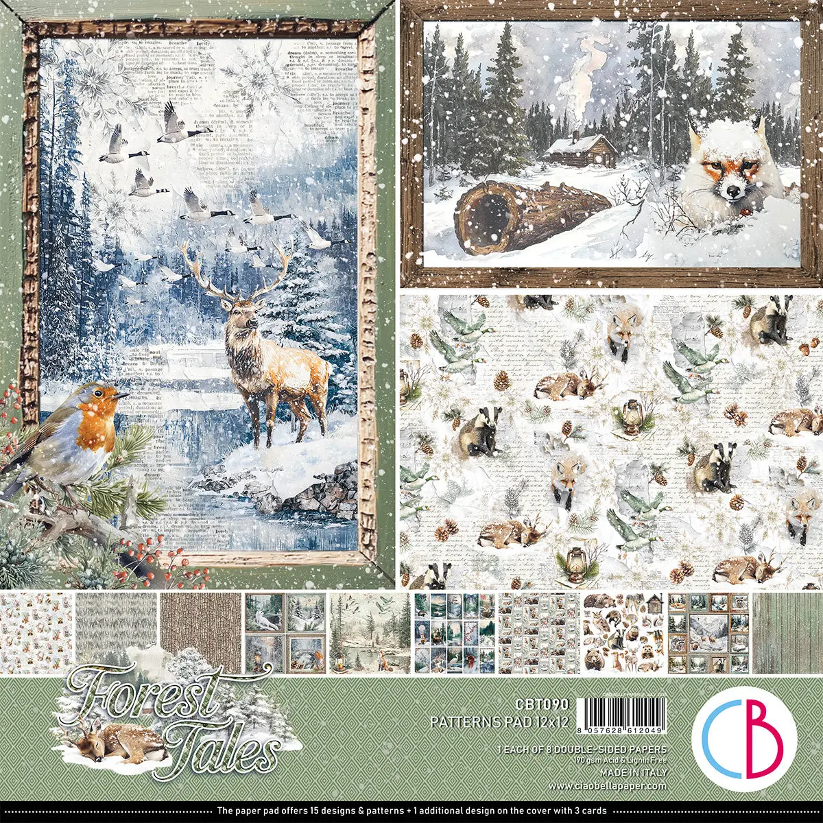 Forest Tales Patterns Pad 12"X12" 8/Pkg 1