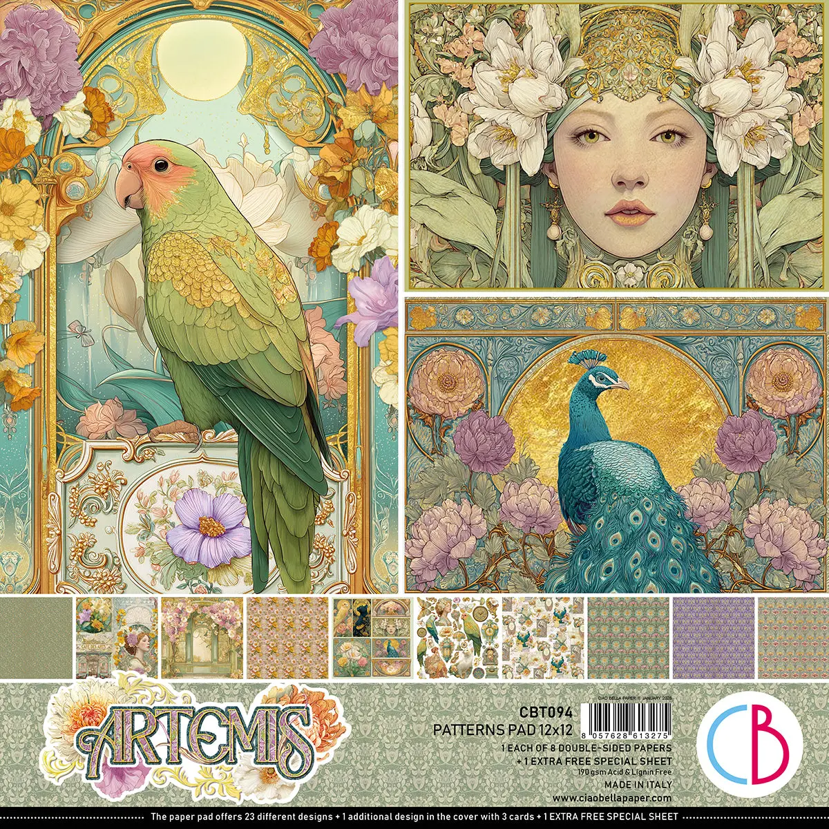 Artemis Patterns Pad 12"X12" 8/Pkg 1