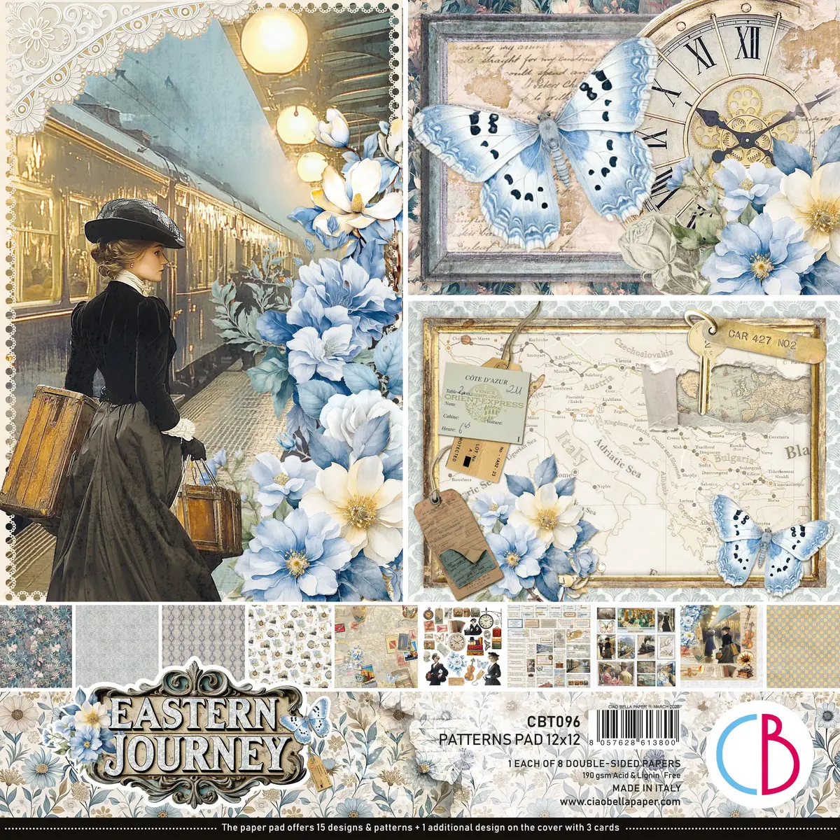 Eastern Journey Patterns Pad 12"X12" 8/Pkg 1