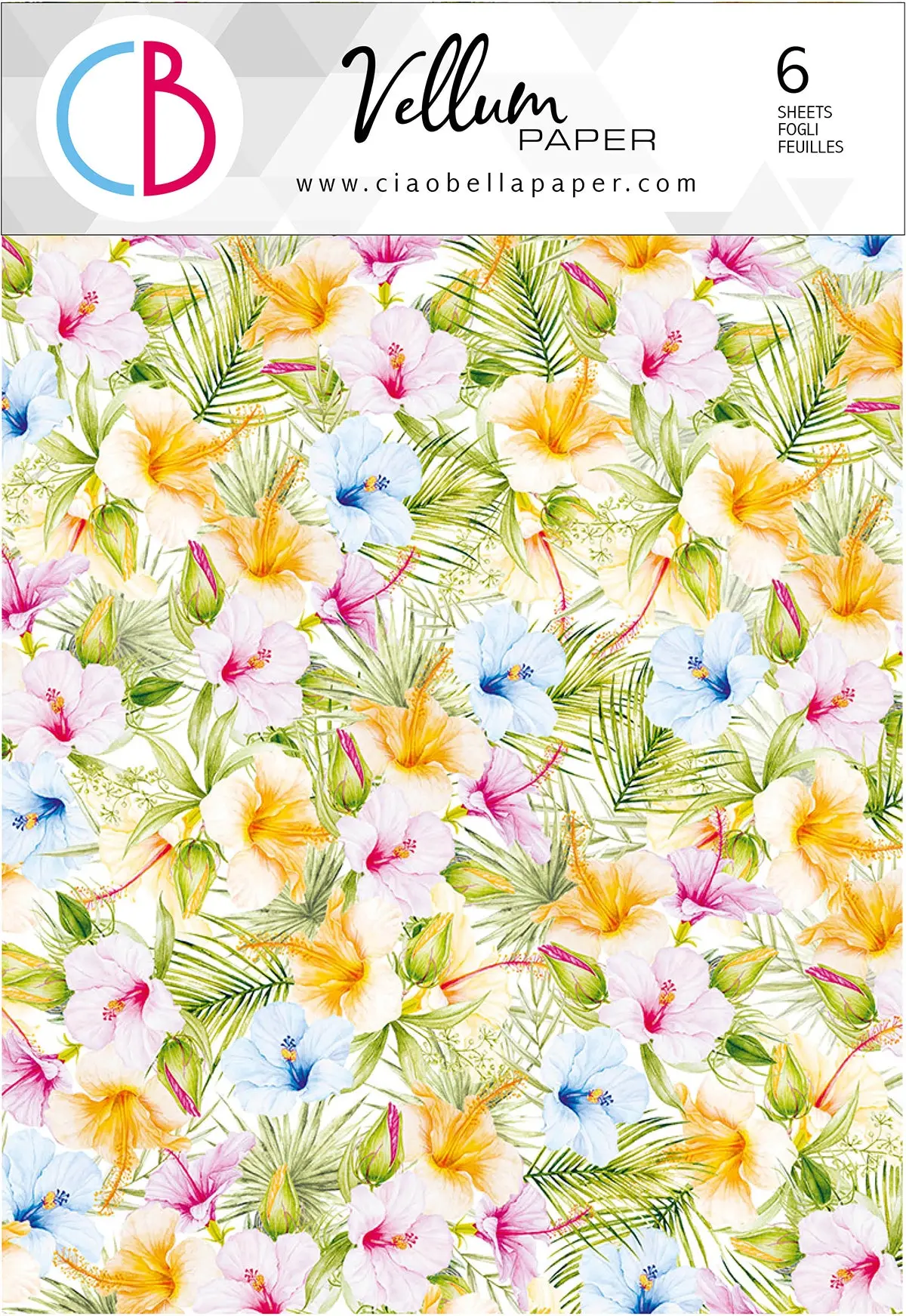 Ciao Bella Vellum Summer Breeze Paper Patterns A4 6/Pkg 1