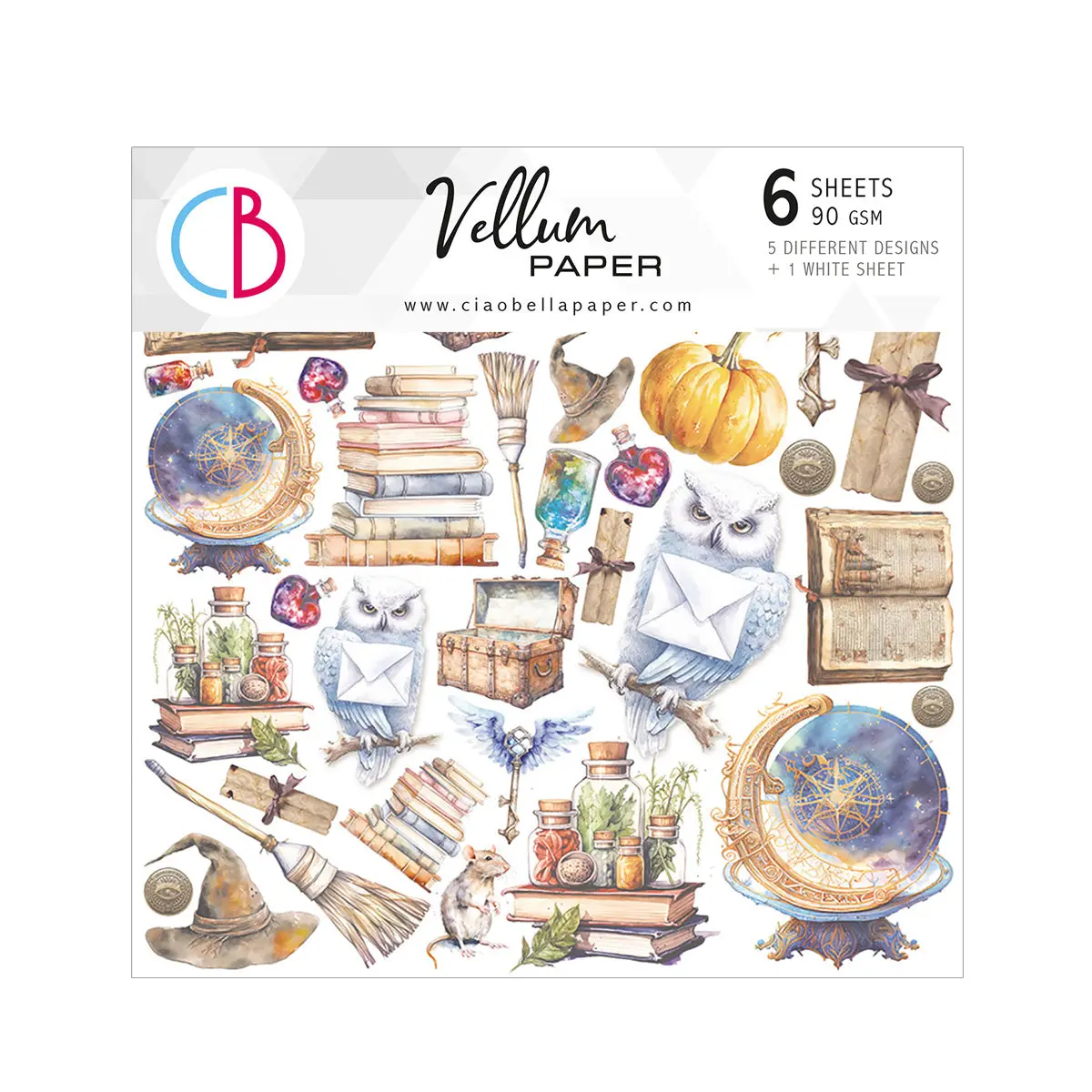Vellum Wizard Academy Fussy Cut 6"X6" 6/Pkg 1