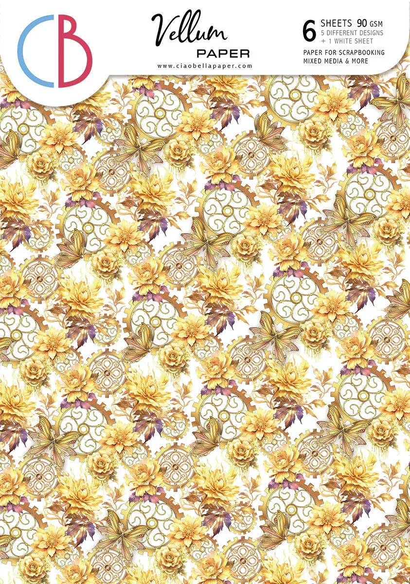 Vellum Ethereal Paper Patterns A4 6/Pkg 1