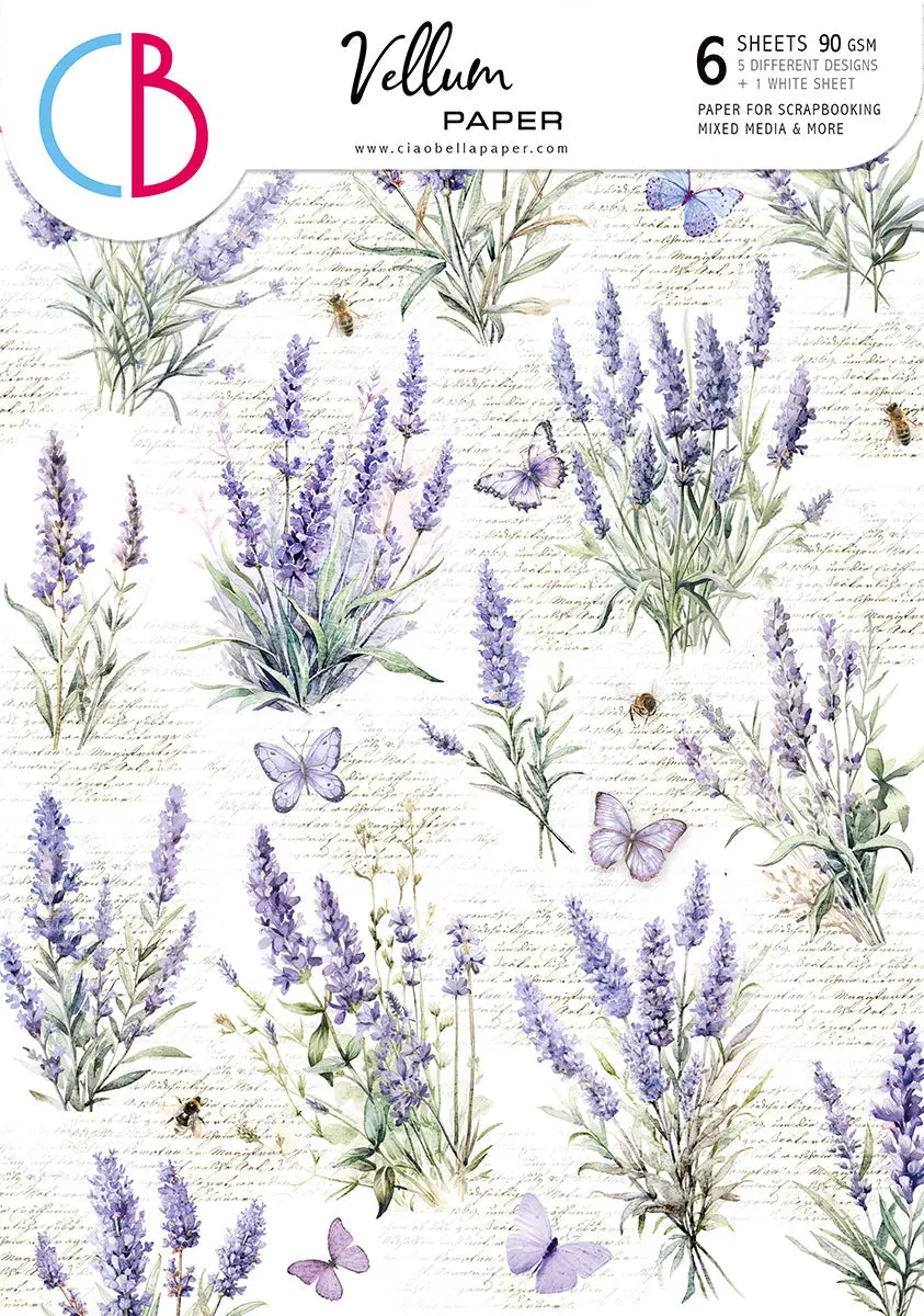 Vellum Morning In Provence Paper Patterns A4 6/Pkg 1