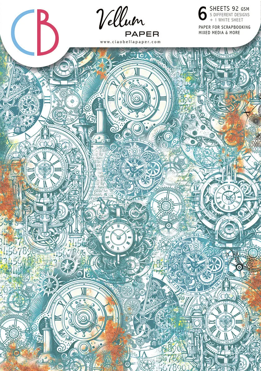 Vellum Coral Reef Paper Patterns A4 6/Pkg 1