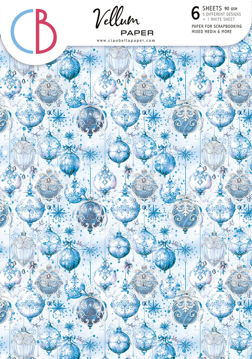Vellum Elegance Of Blue Paper Patterns A4 6/Pkg 1
