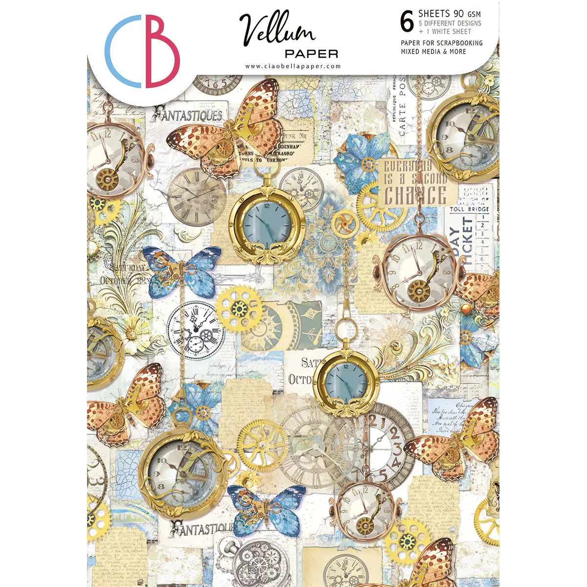 Vellum Esprit De Voyage Paper Patterns A4 6/Pkg 1