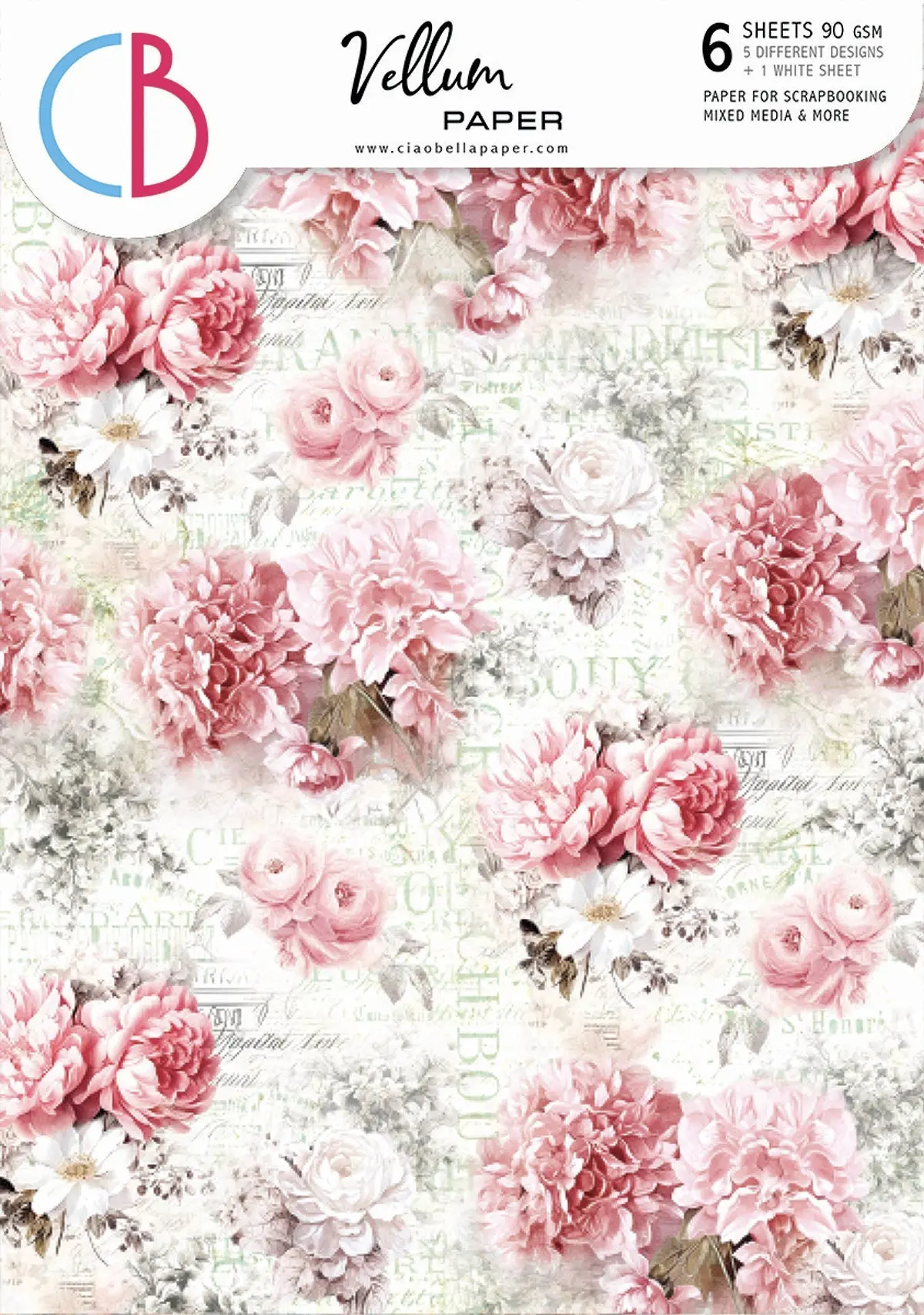 Vellum Timeless Memories Paper Patterns A4 6/Pkg 1