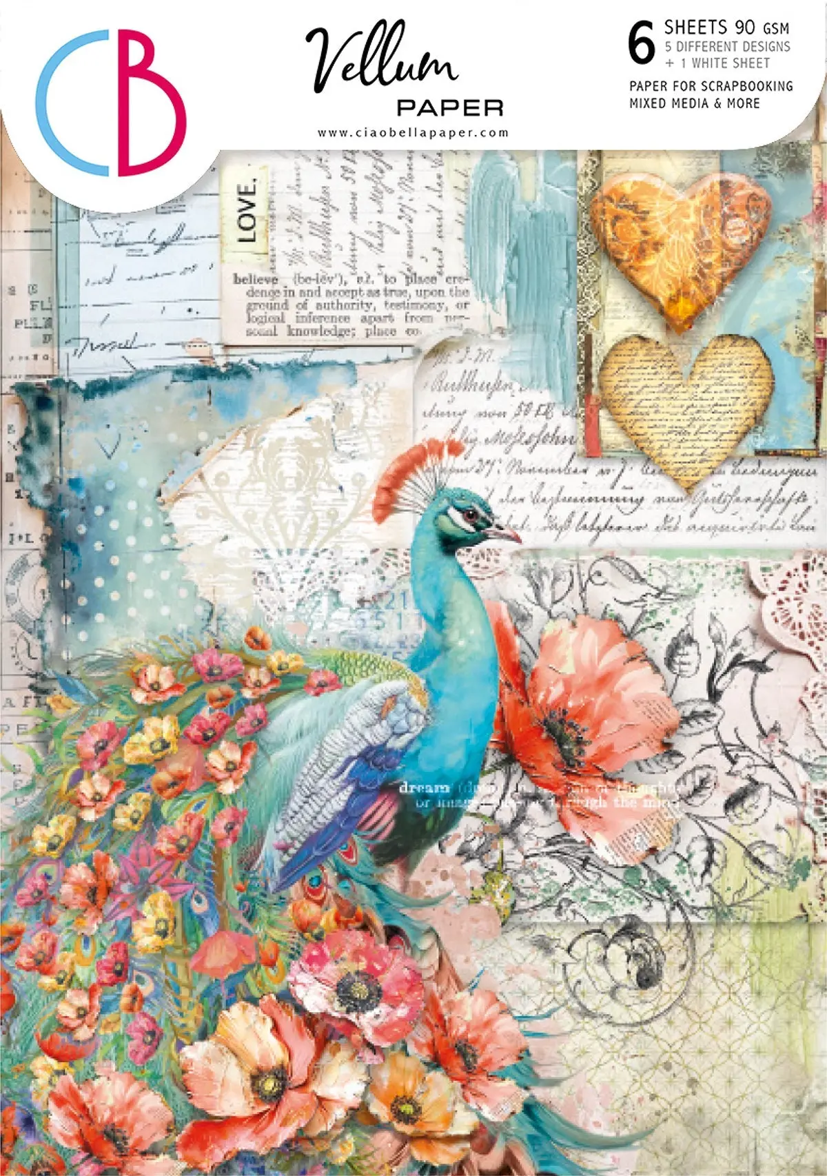 Majestic Dream Vellum Paper Patterns A4 6/Pkg 1
