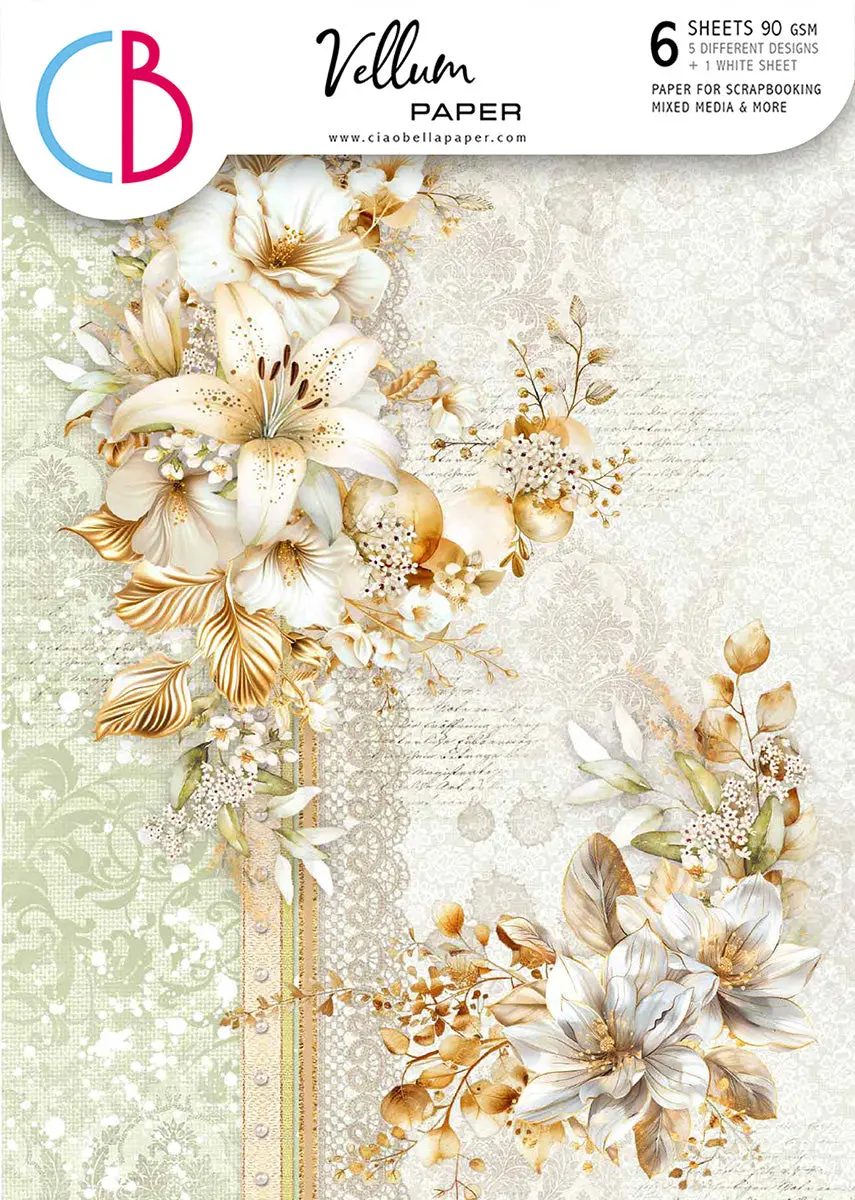 Vellum Blessing Day Paper Patterns A4 6/Pkg 1