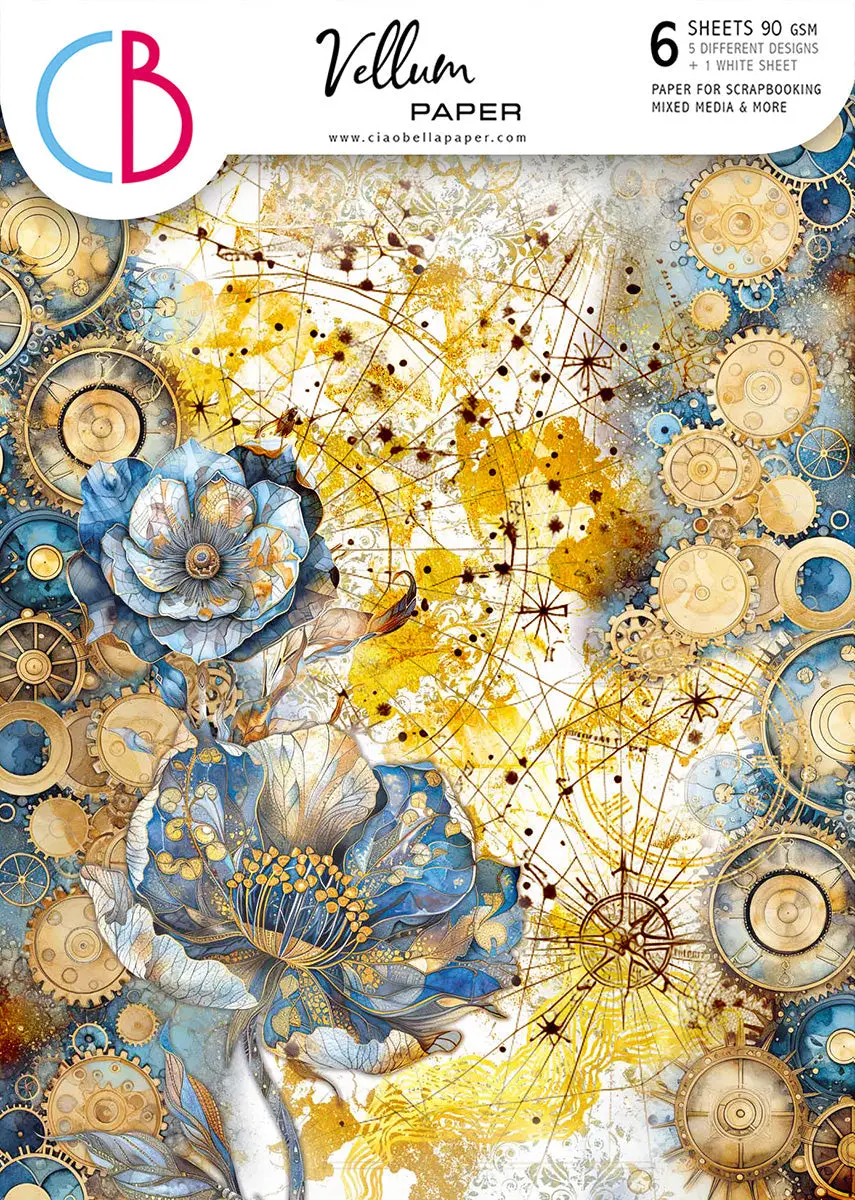 Vellum Celestial Paper Patterns A4 6/Pkg 1