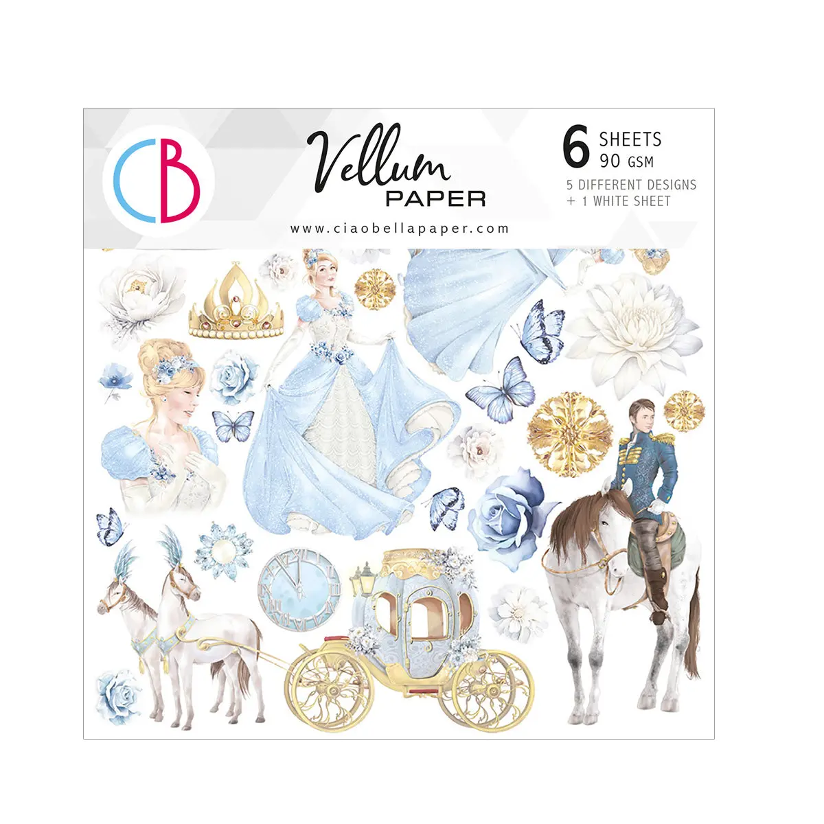 Vellum Midnight Spell Fussy Cut 6"X6" 6/Pkg 1