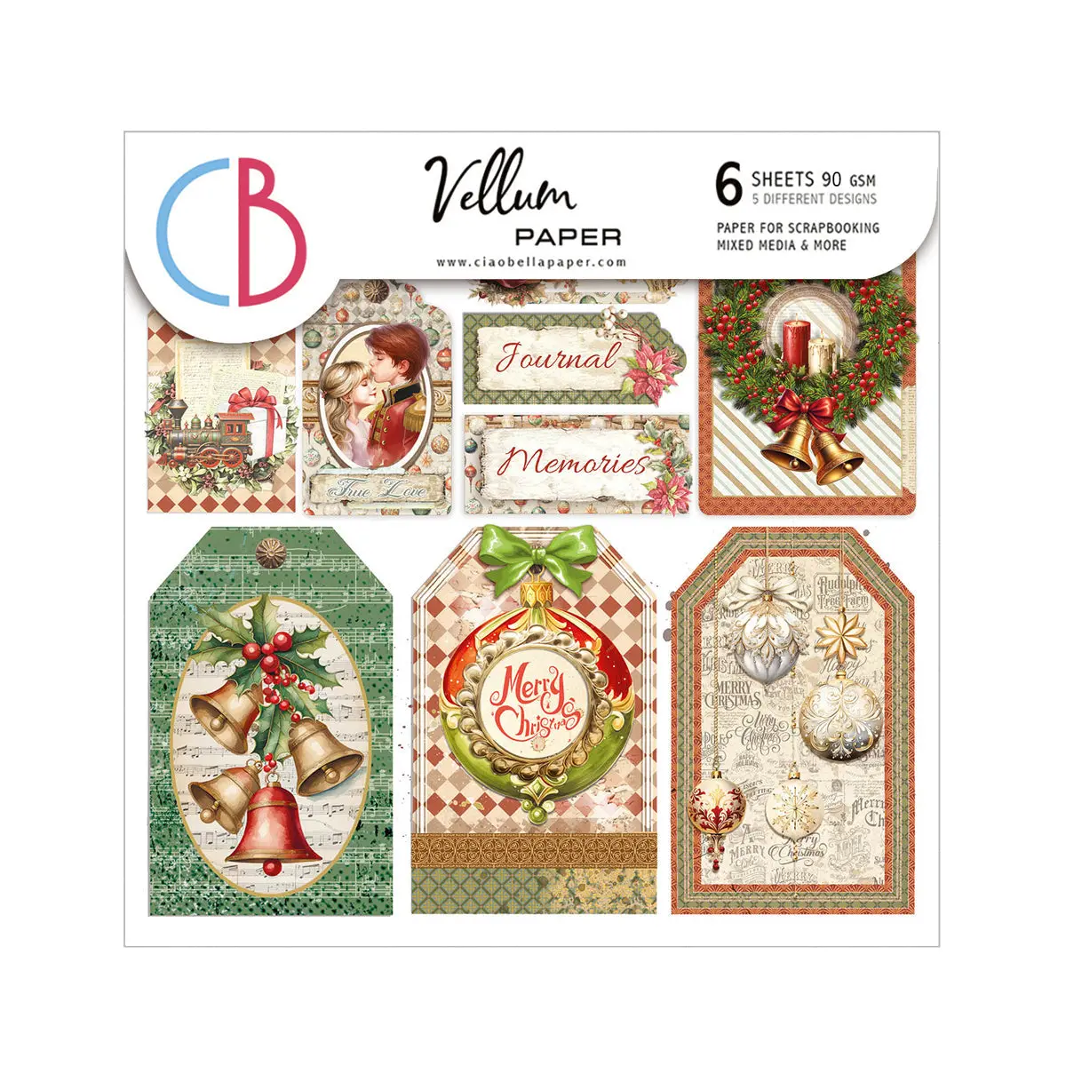 Vellum The Nutcracker Fussy Cut 6"X6" 6/Pkg 1