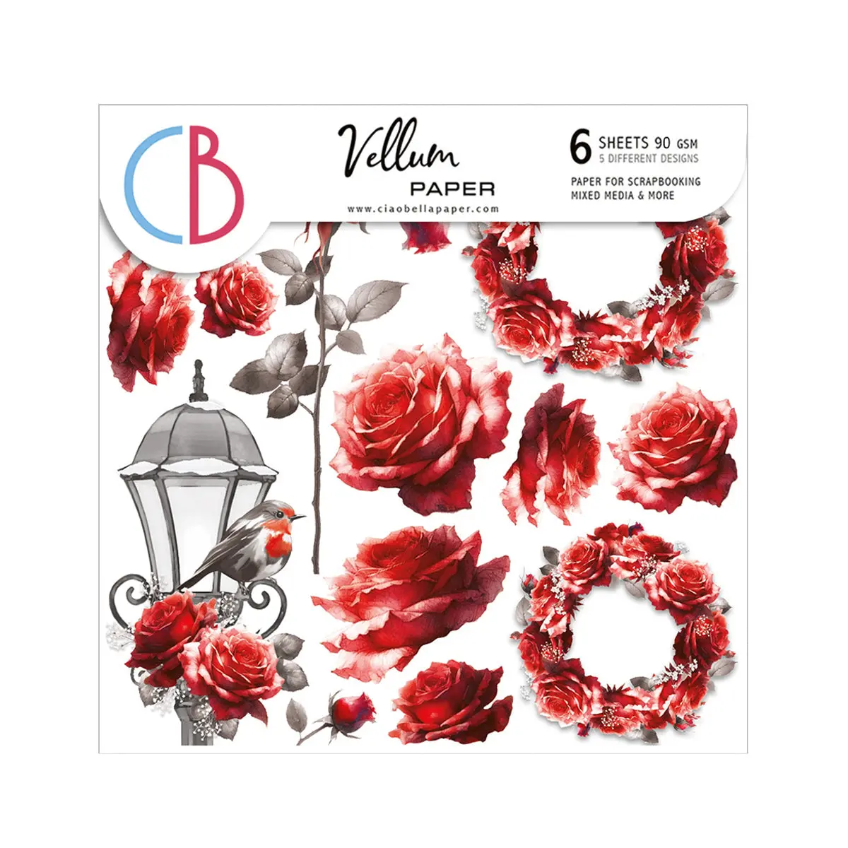 Vellum Paris Je T’Aime Fussy Cut 6"X6" 6/Pkg 1