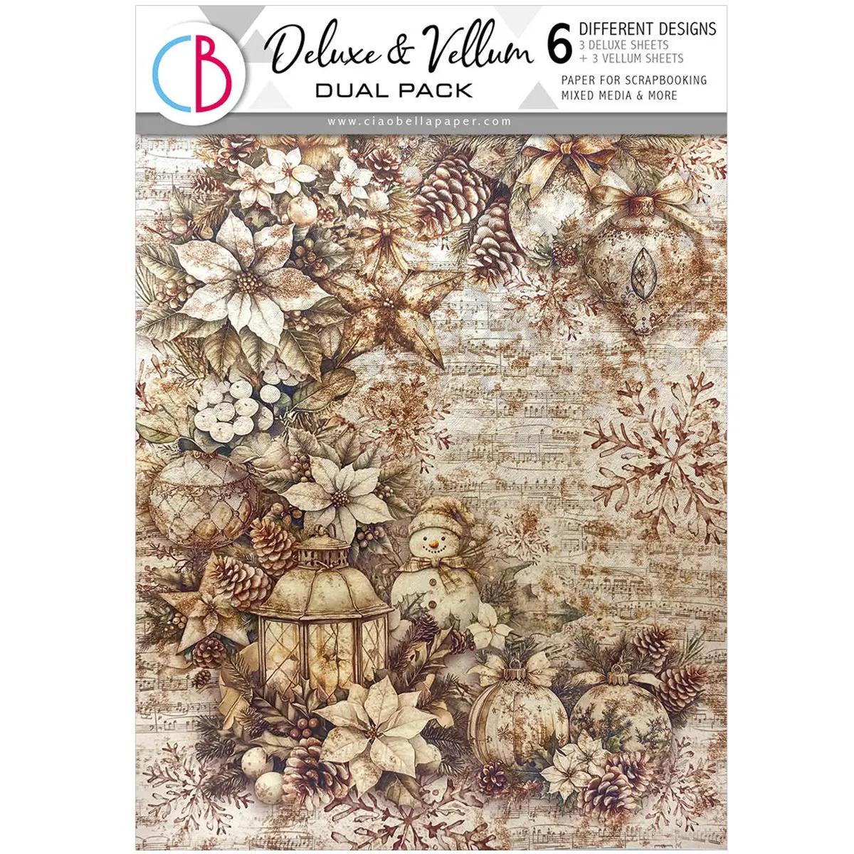 Deluxe Paper Pearl Copper & Vellum Dual Pack A4 Mixed 6/Pkg Winter Season 1