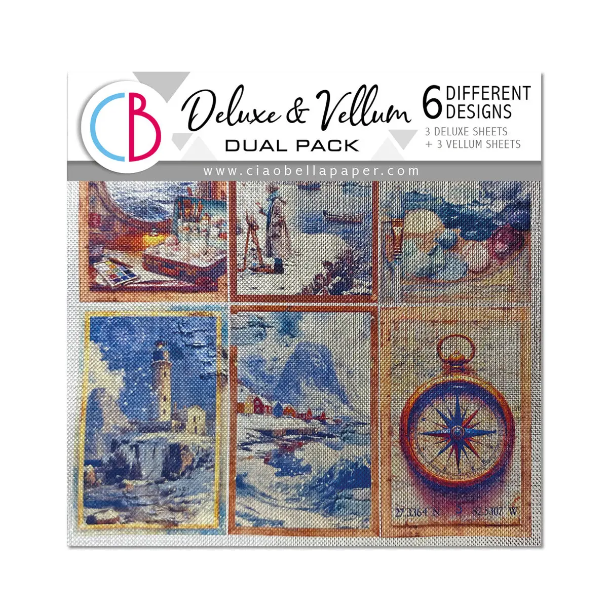 Deluxe Paper Silver & Vellum Dual Pack 6X6 Mixed 6/Pkg An Artist Journey 1