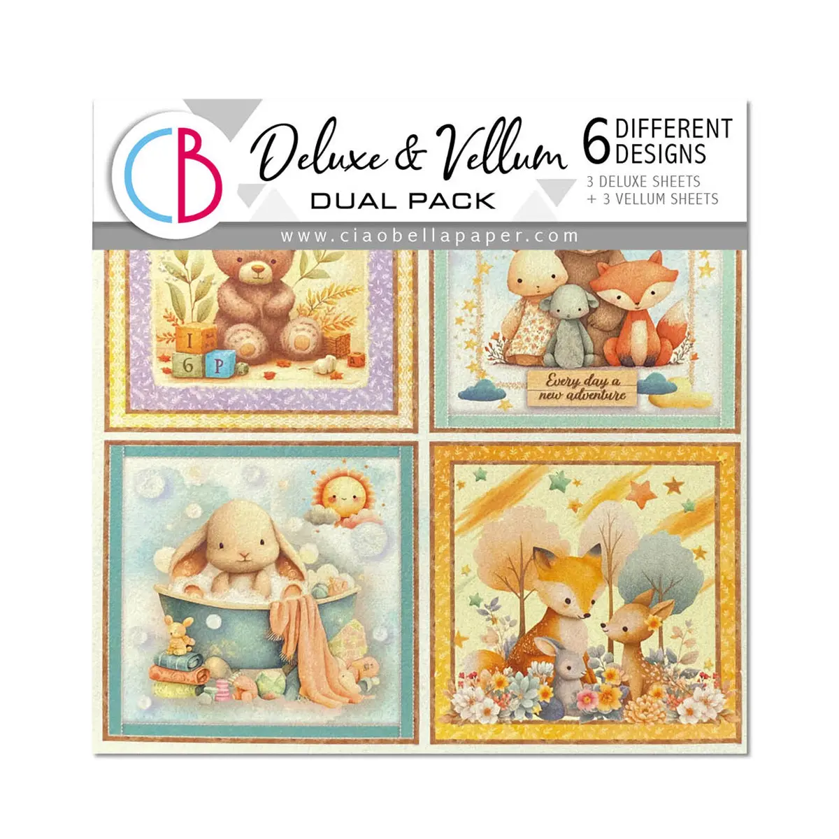 Deluxe Paper Pearl & Vellum Dual Pack  6X6 Mixed 6/Pkg Lunibloom 1
