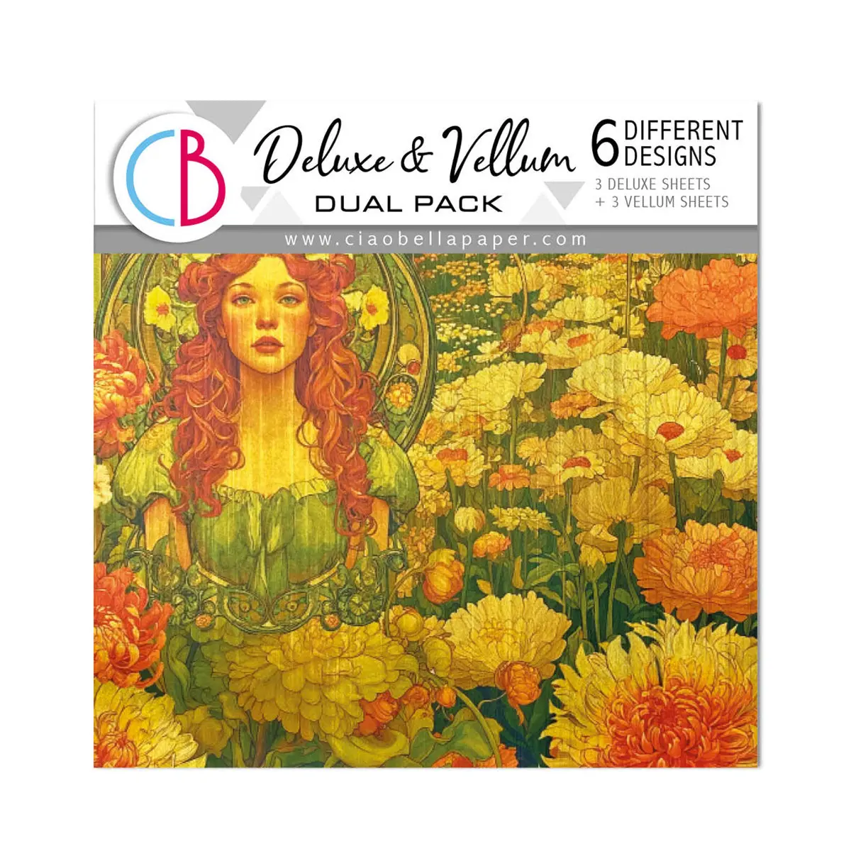 Deluxe Paper Gold & Vellum Dual Pack  6X6 Mixed 6/Pkg Artemis 1