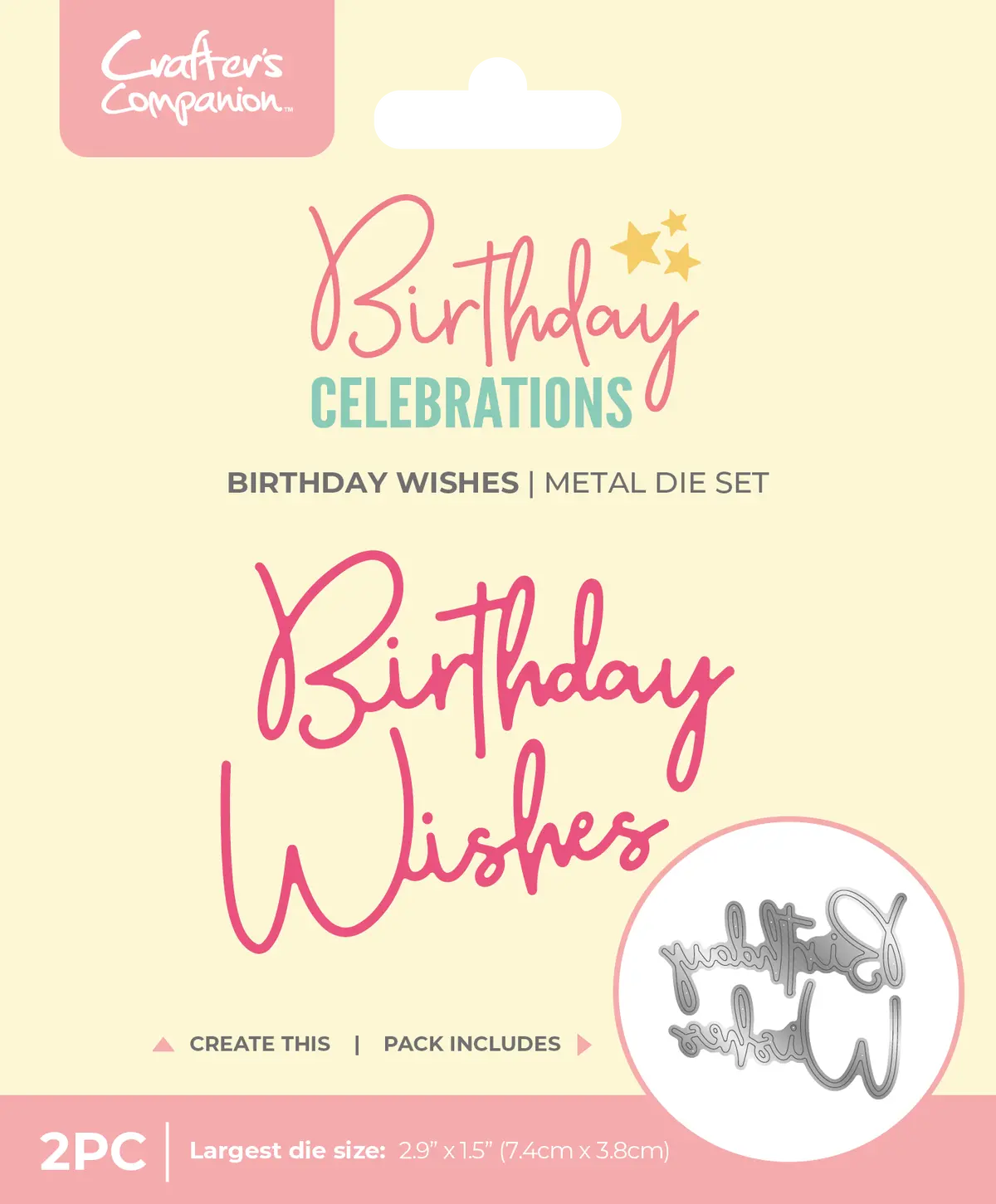Crafter's Companion Birthday Celebrations Metal Dies - Birthday Wishes 1