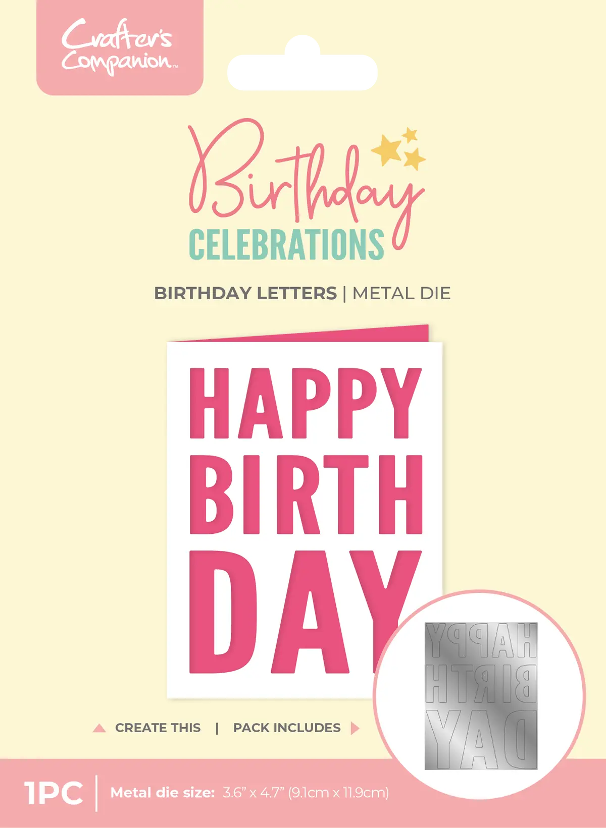 Crafter's Companion Birthday Celebrations Metal Dies - Birthday Letters 1