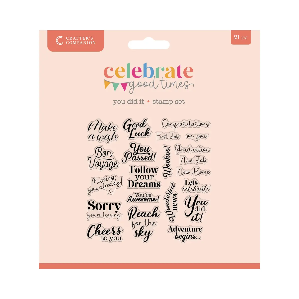 Crafter’S Companion Celebrate Good Times Collection Clear Acrylic Stamp - You Did It! 1