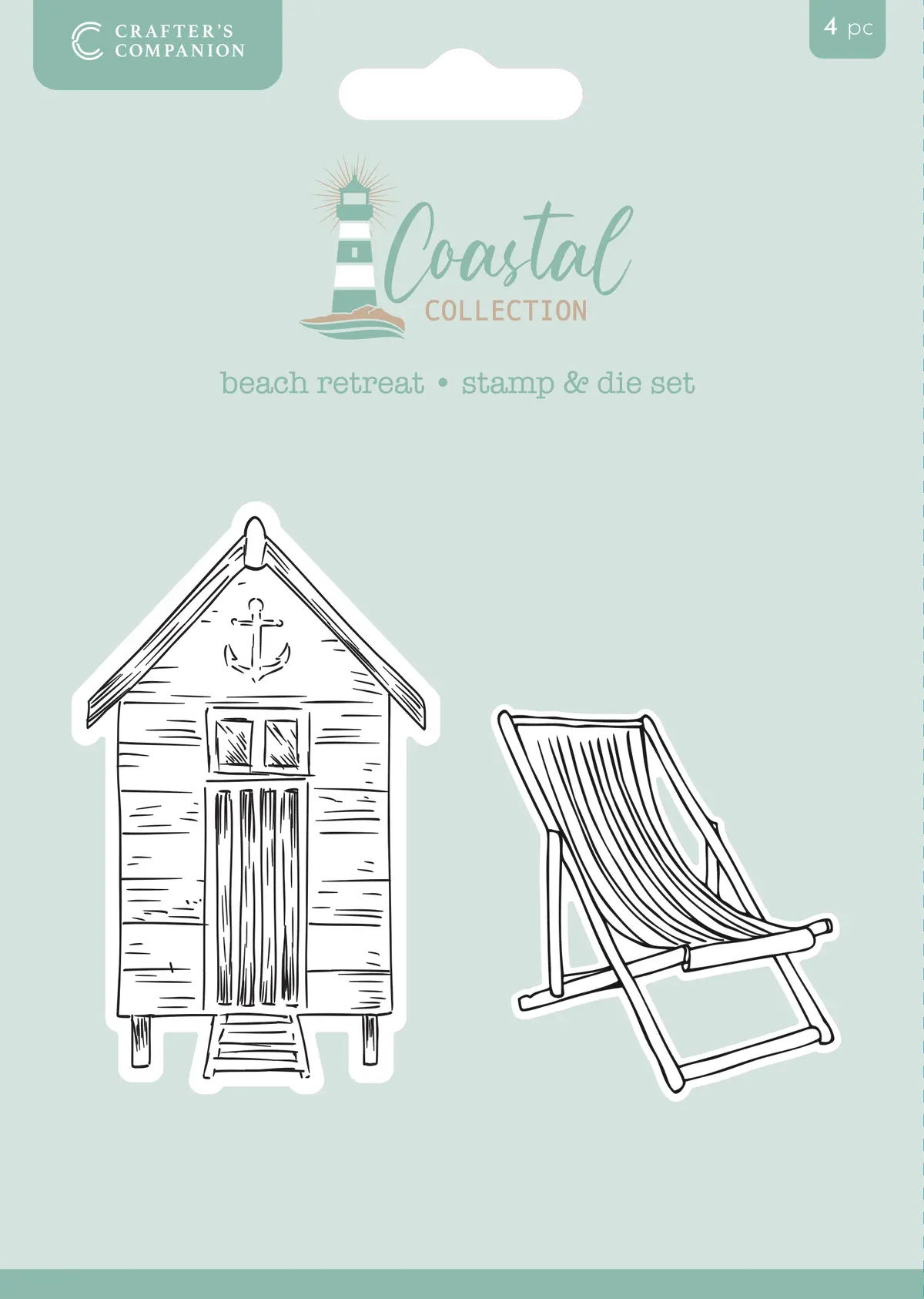 Crafter’S Companion Coastal Collection Stamp & Die - Beach Retreat 1