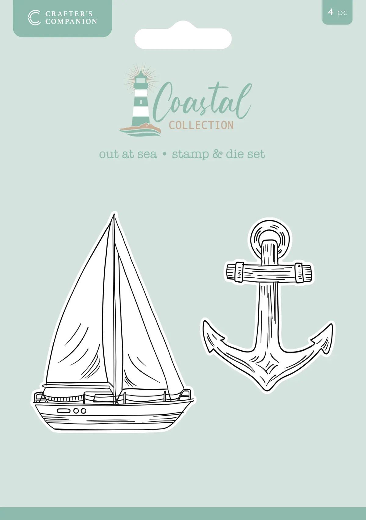 Crafter’S Companion Coastal Collection Stamp & Die - Out At Sea 1