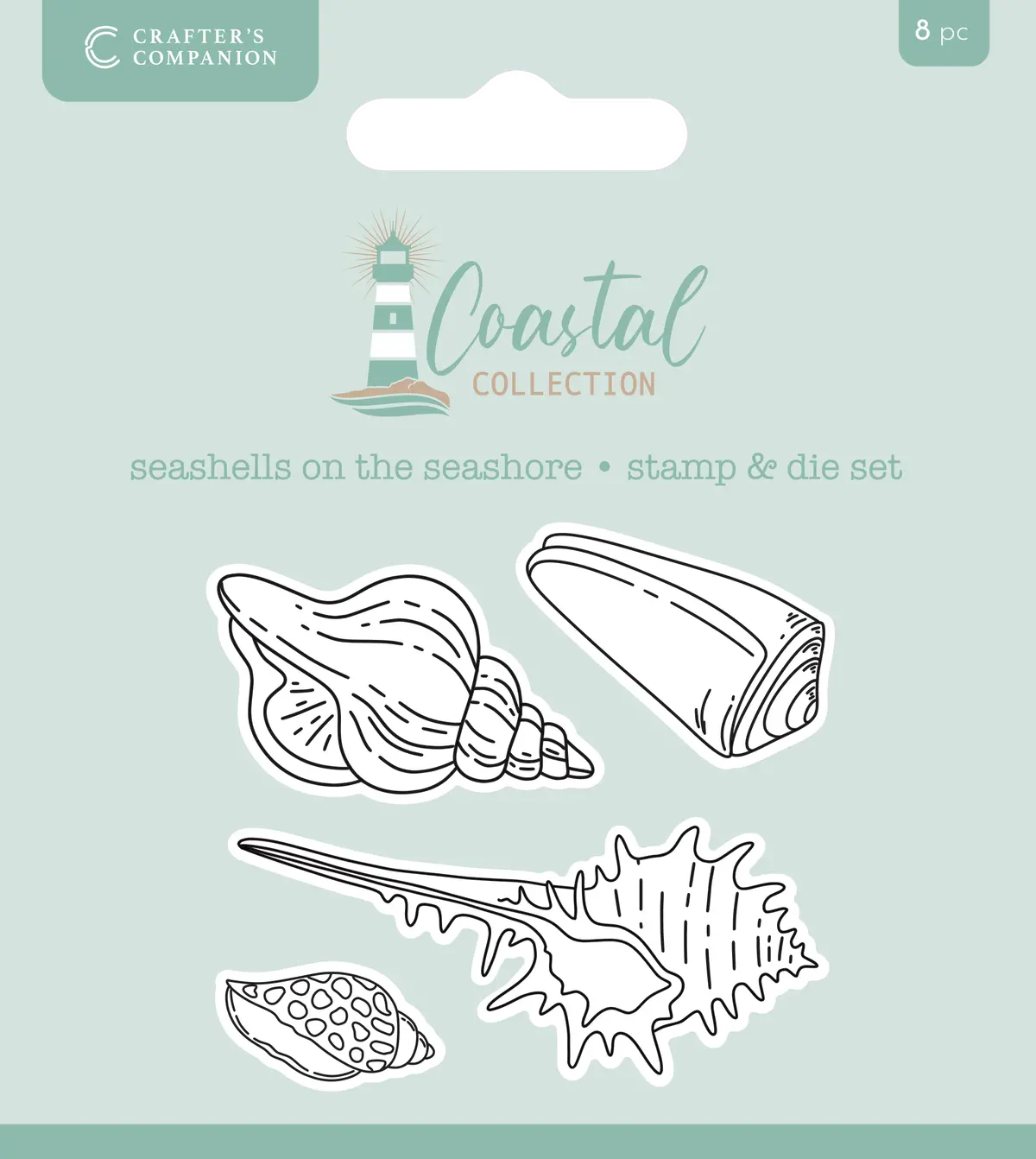 Crafter’S Companion Coastal Collection Stamp & Die - Seashells On The Seashore 1