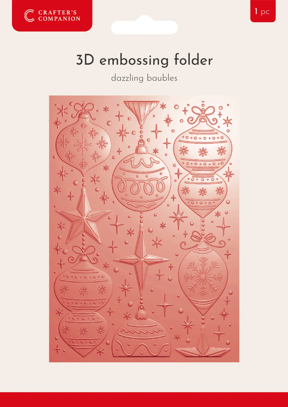 Crafter’S Companion 3D Embossing Folder 5”X7” - Dazzling Baubles 1