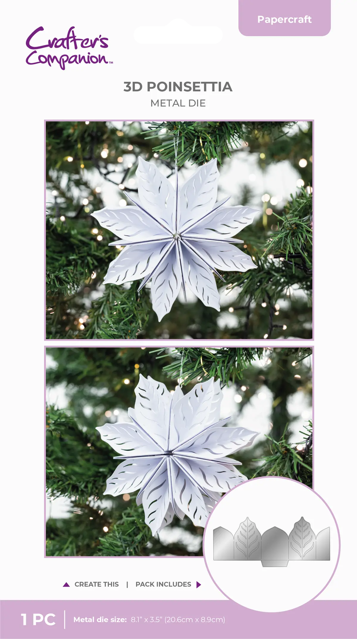 Crafter’S Companion Metal Die - 3D Poinsettia 1