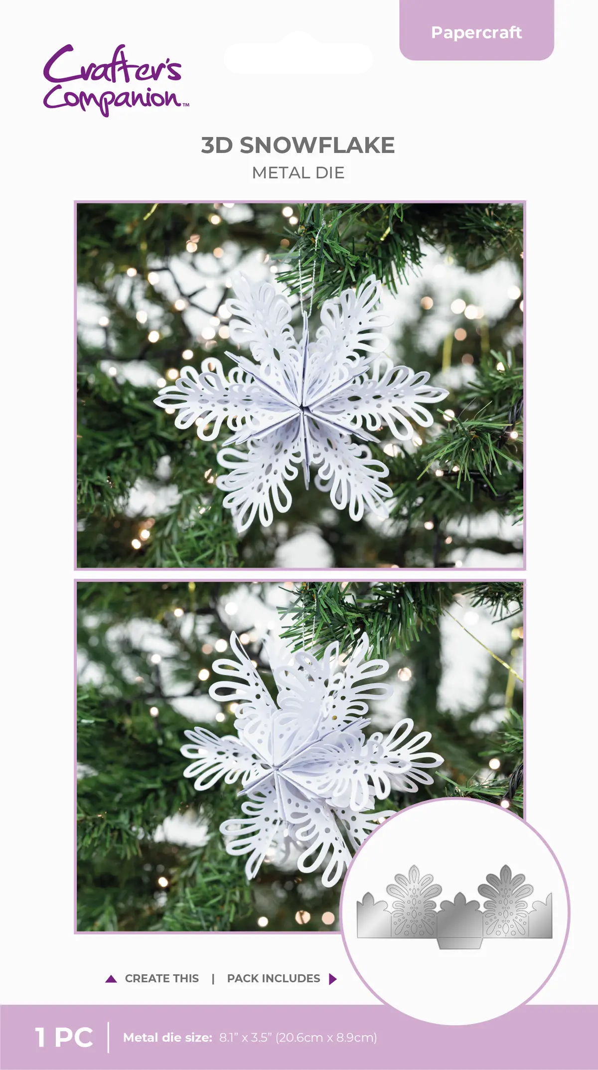 Crafter’S Companion Metal Die - 3D Snowflake 1