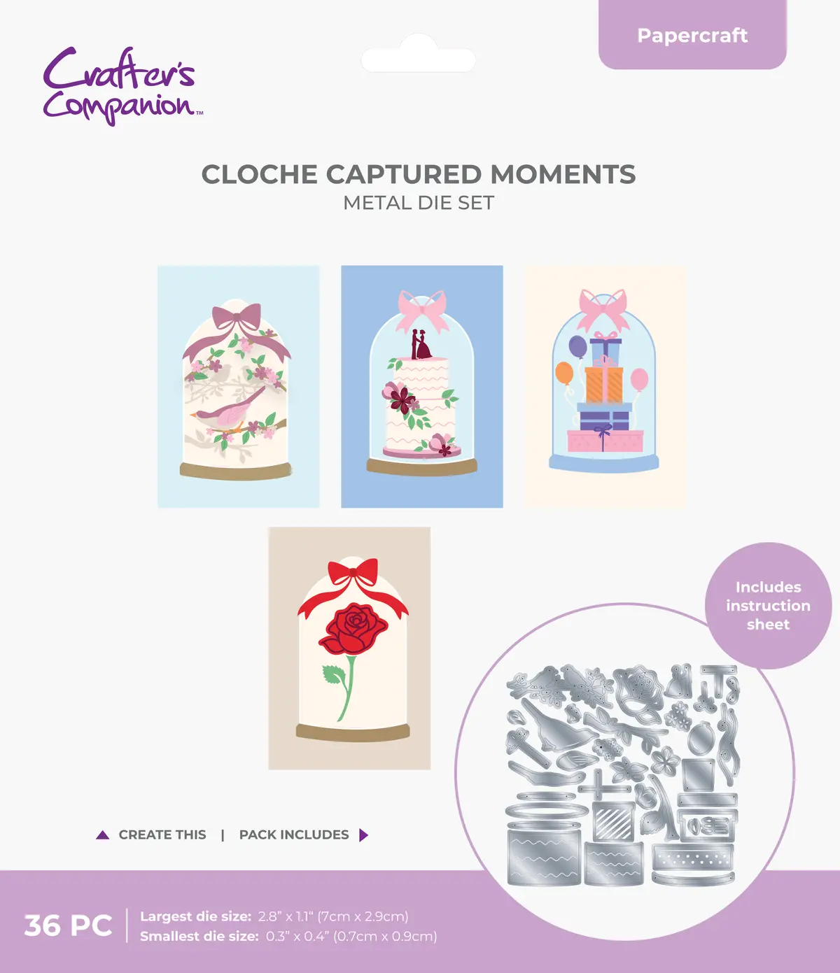 Crafters Companion Metal Die - Cloche Captured Moments 1