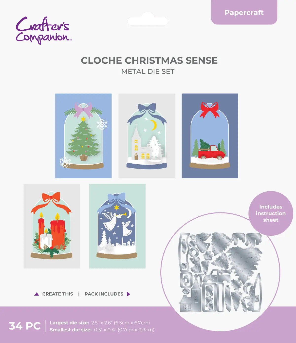 Crafters Companion Metal Die - Cloche Christmas Sense 1