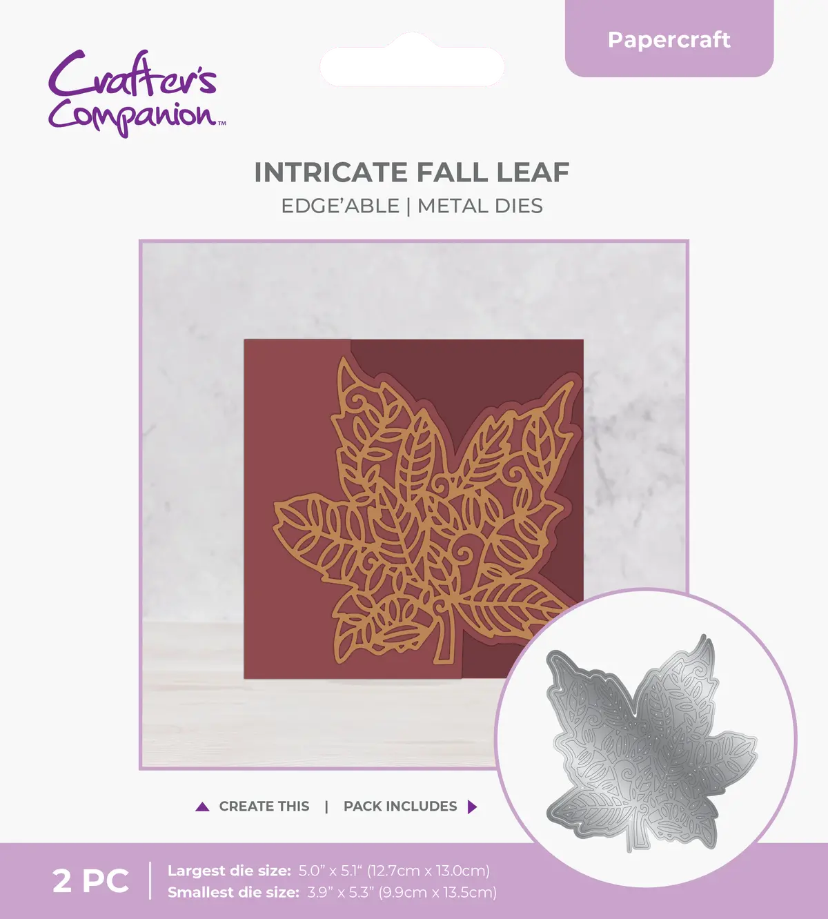 Crafter's Companion Die Set Intricate Fall Leaf 1