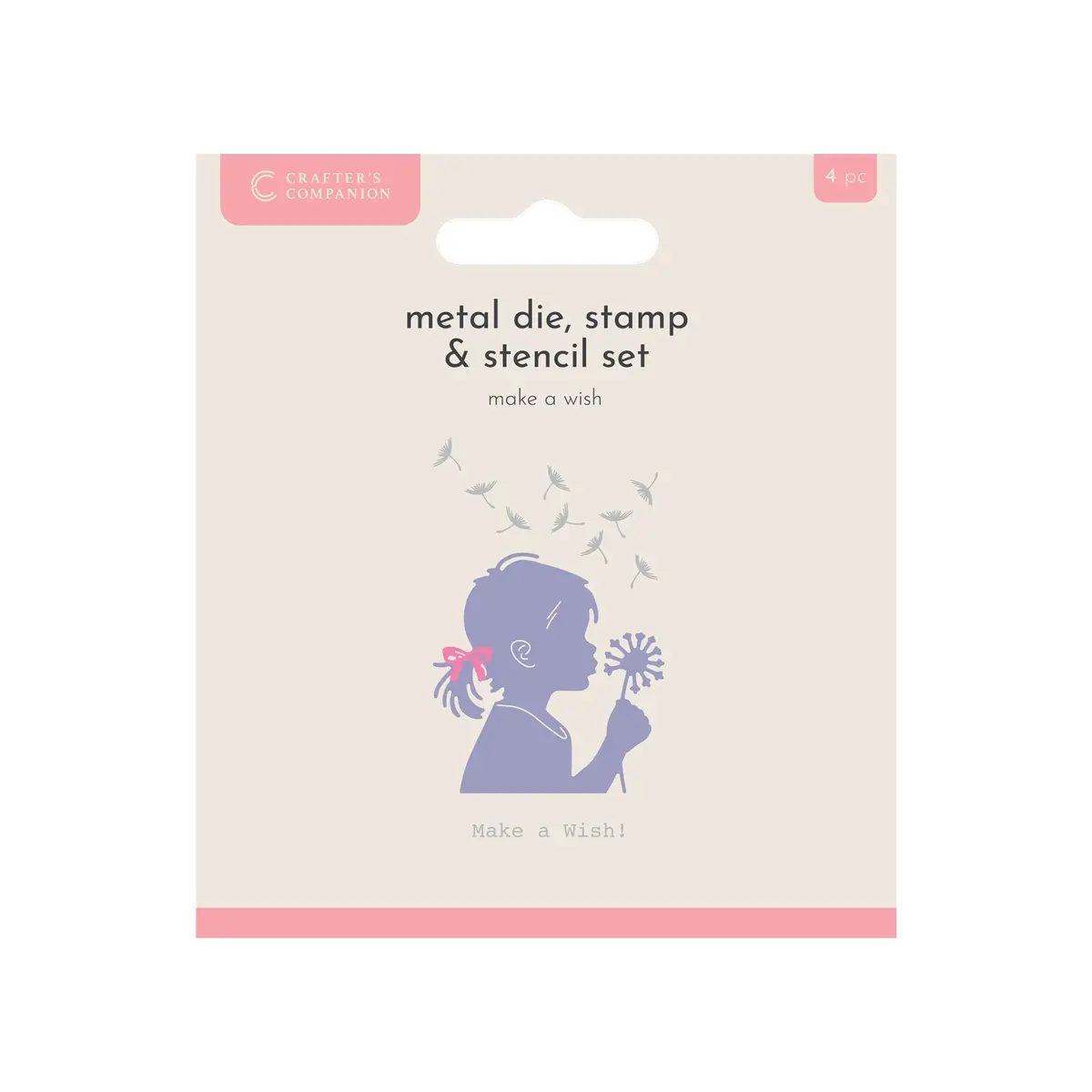 Crafters Companion Metal Die, Stamp & Stencil Set - Make A Wish 1