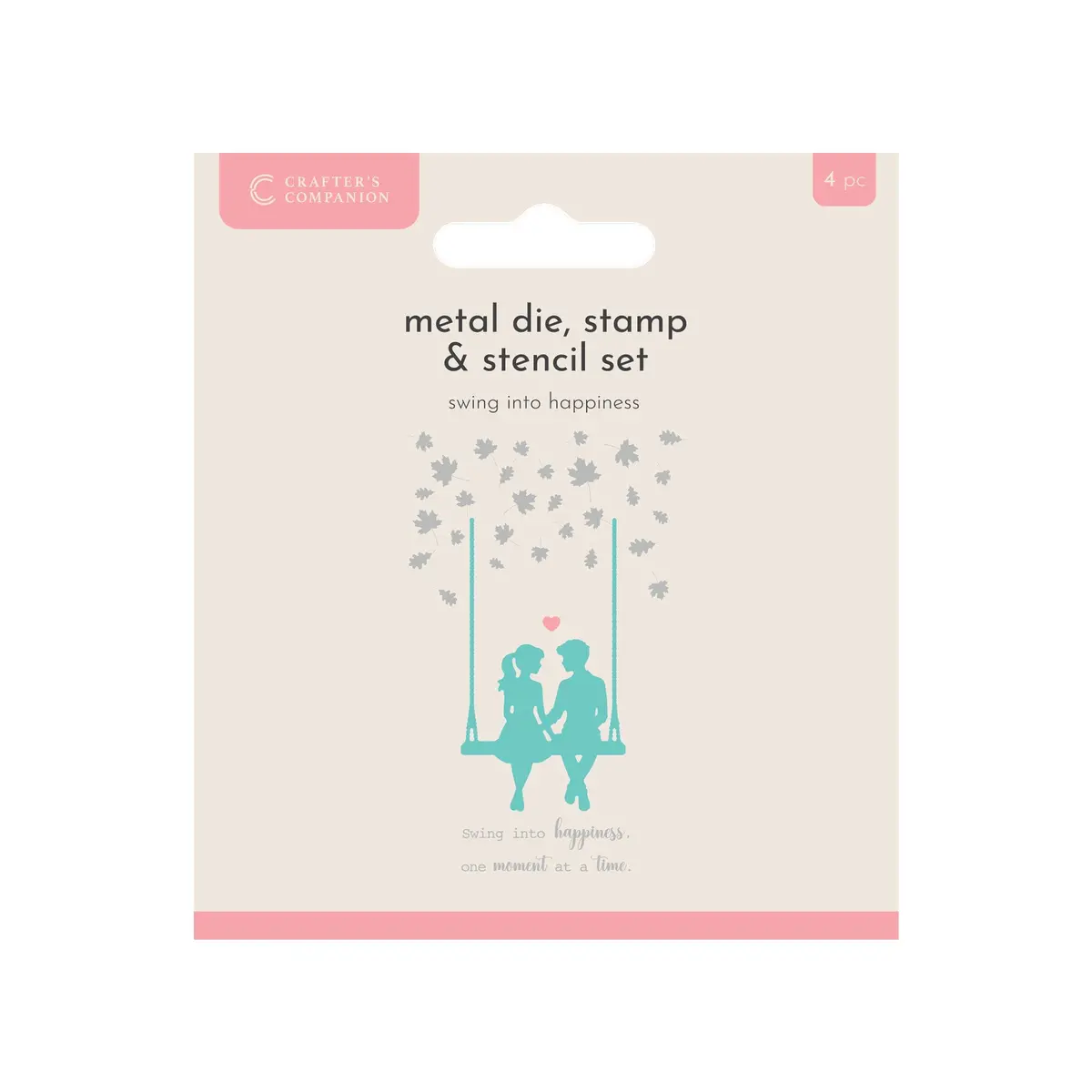 Crafters Companion Metal Die, Stamp & Stencil Set - Swing Into Happiness 1