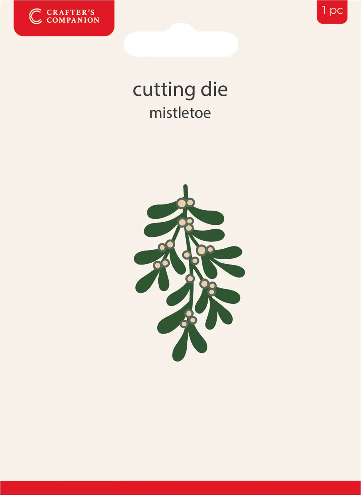 Crafters Companion Metal Die Christmas Embellishment - Mistletoe 1