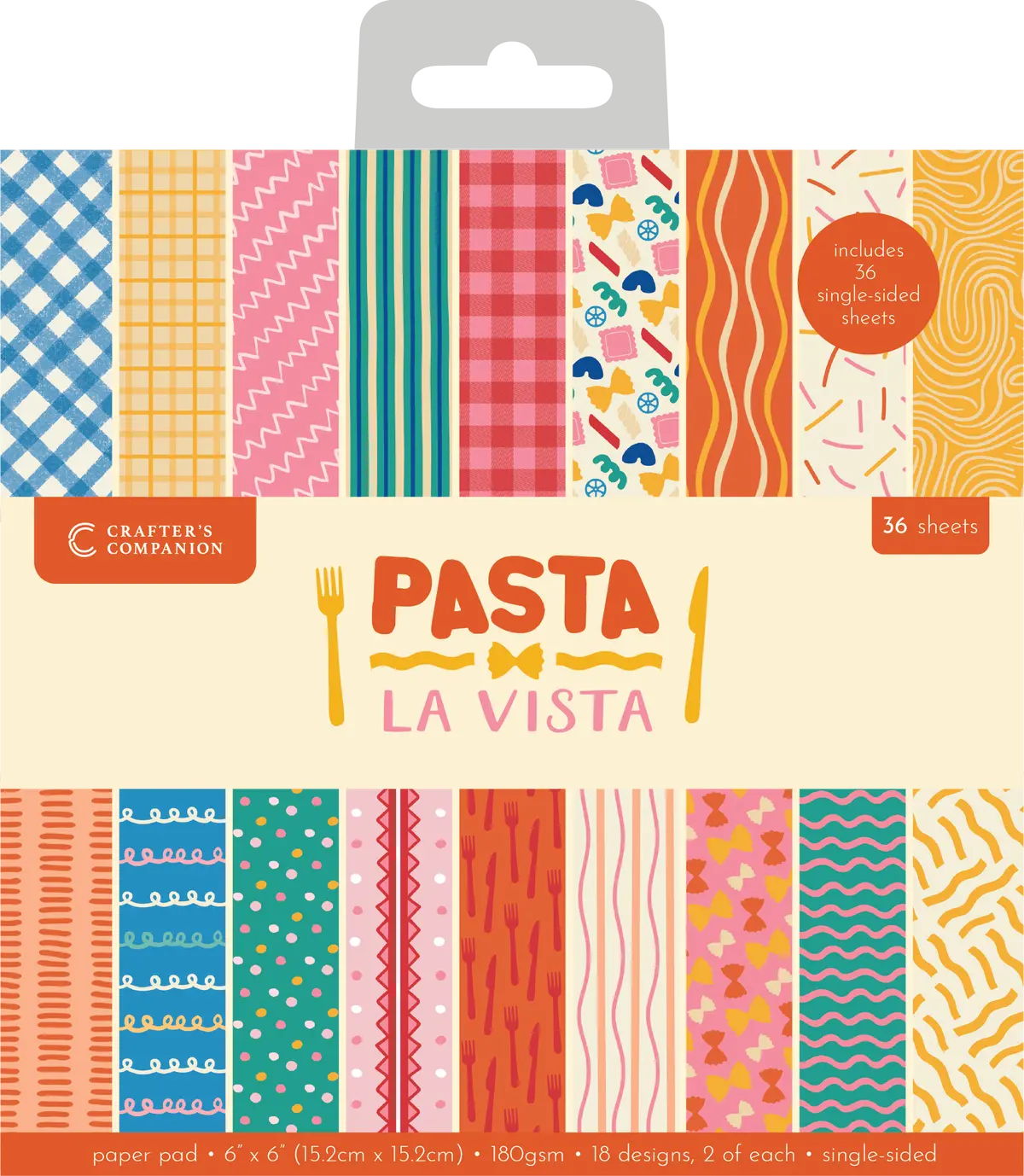 Crafter’S Companion Pasta La Vista 6”X6” Paper Pad 1