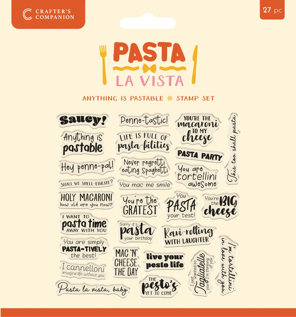 Crafter’S Companion Pasta La Vista Photopolymer Stamp - Anything Is Pastable 1