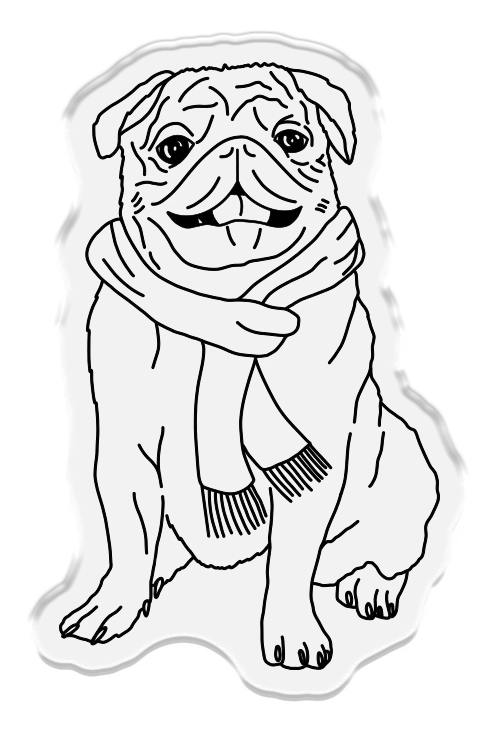 Crafter’S Companion Santa Paws Stamp And Die - Pug 2