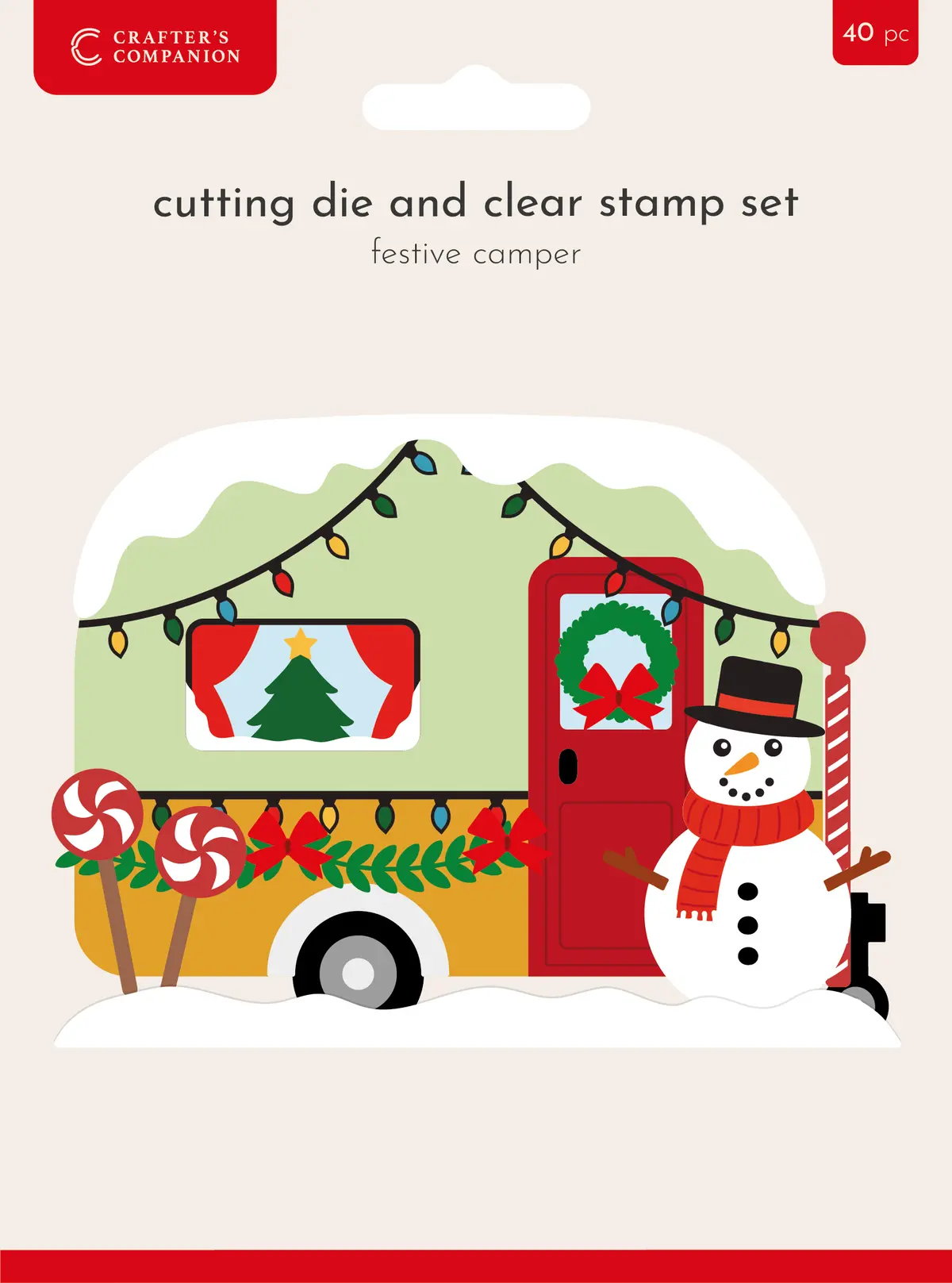 Crafters Companion Stamp & Die - Festive Camper 1
