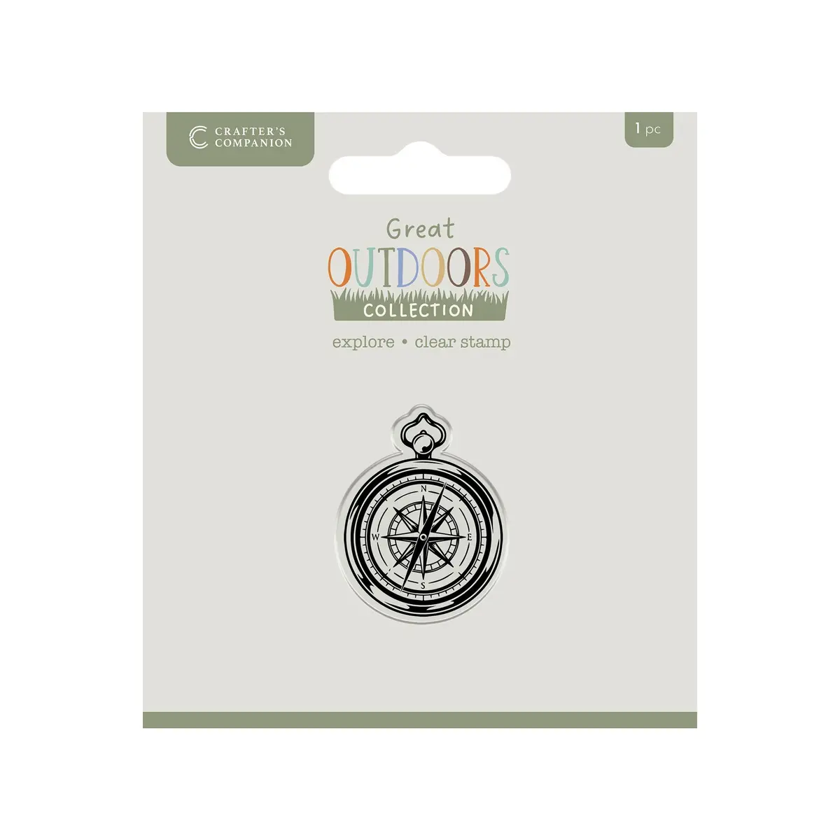 Crafters Companion The Great Outdoors Clear Acrylic Stamp Set - Explore 1