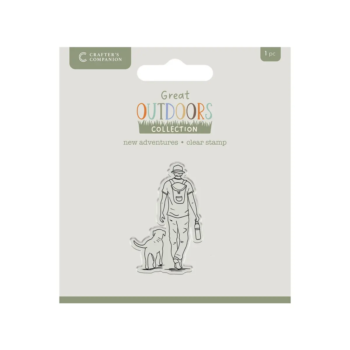 Crafters Companion The Great Outdoors Clear Acrylic Stamp Set - New Adventures 1