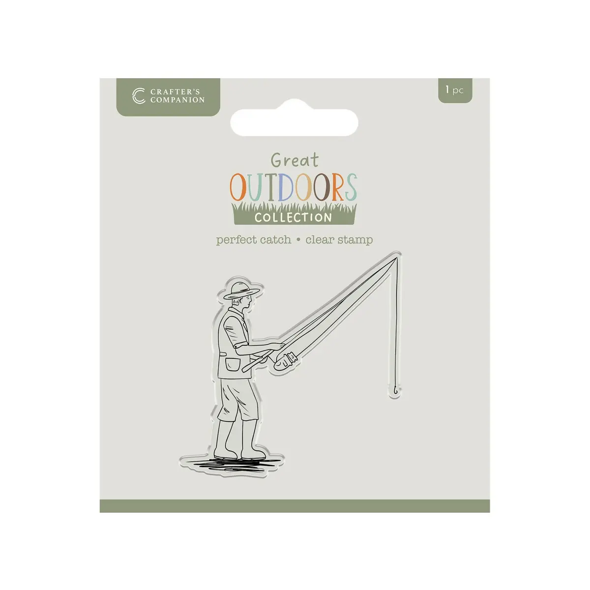 Crafters Companion The Great Outdoors Clear Acrylic Stamp Set - Perfect Catch 1