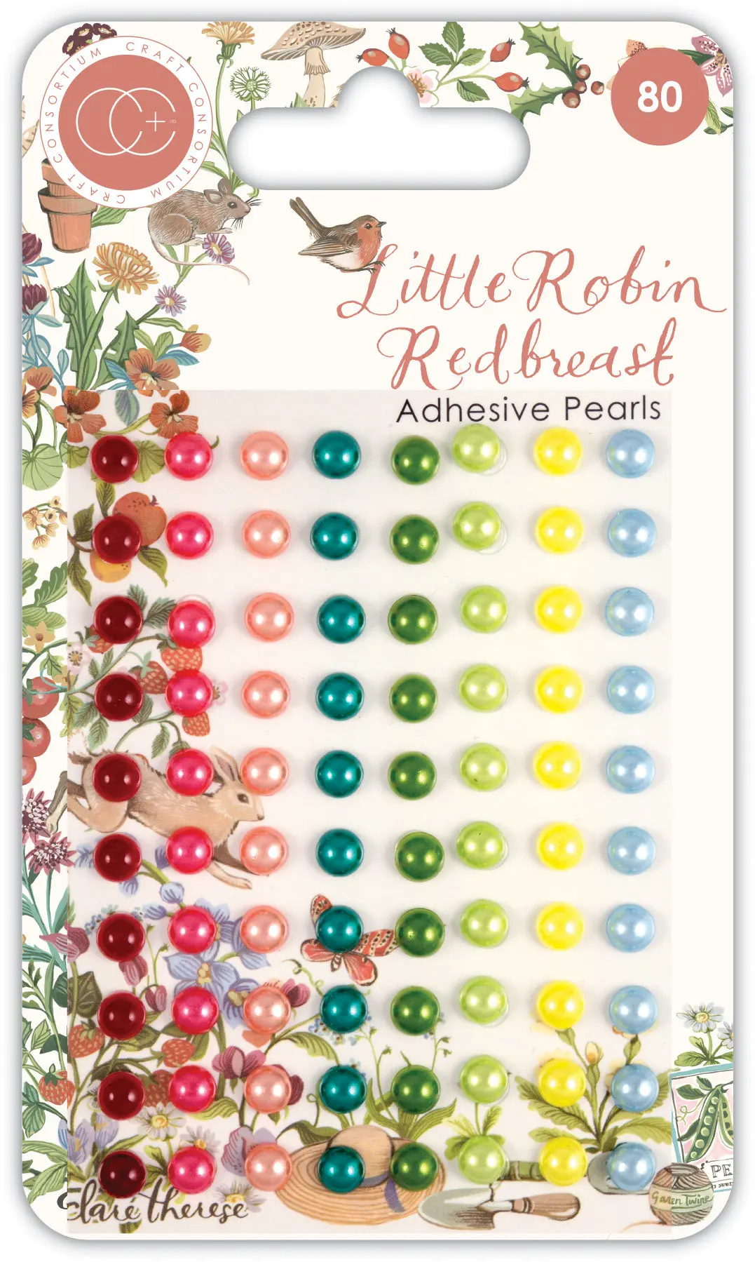Craft Consortium Little Robin Redbreast - Adhesive Pearls 1