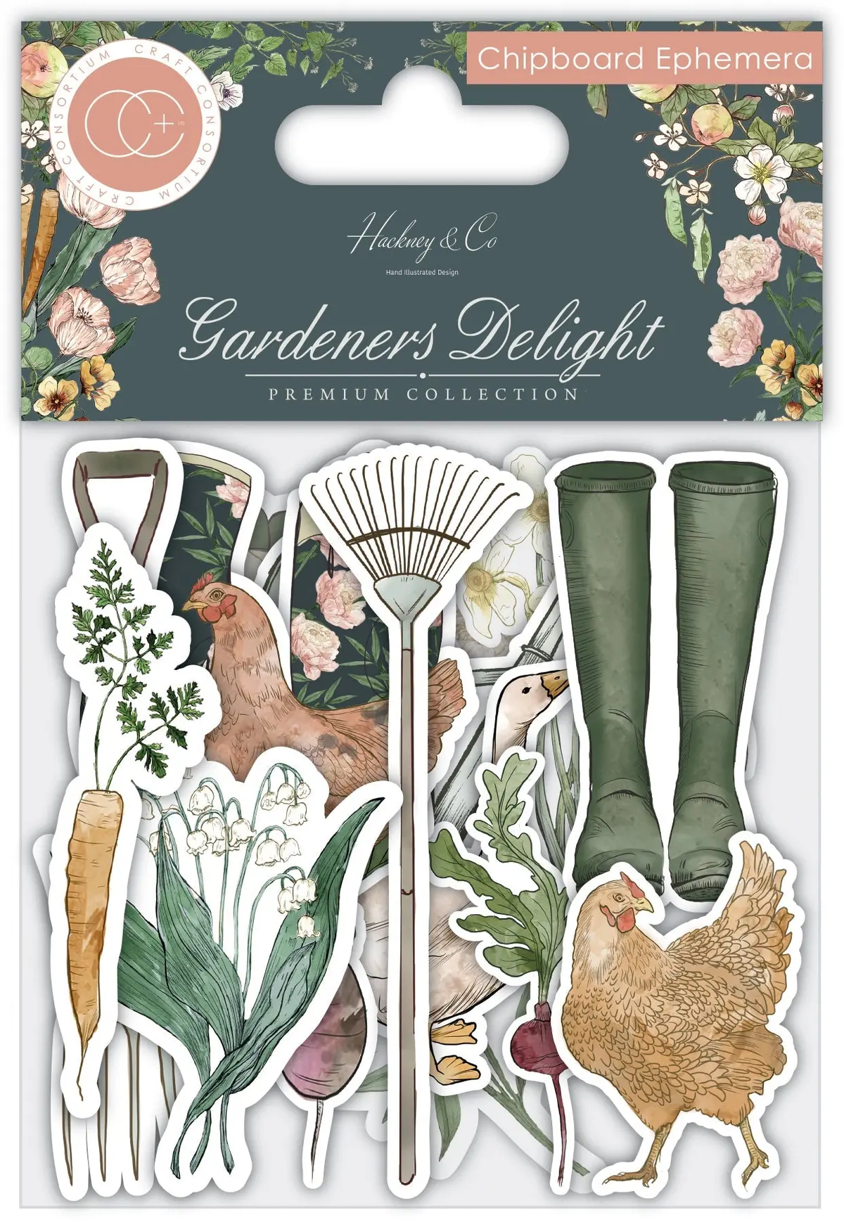 Craft Consortium Gardeners Delight - Chipboard Ephemera 1