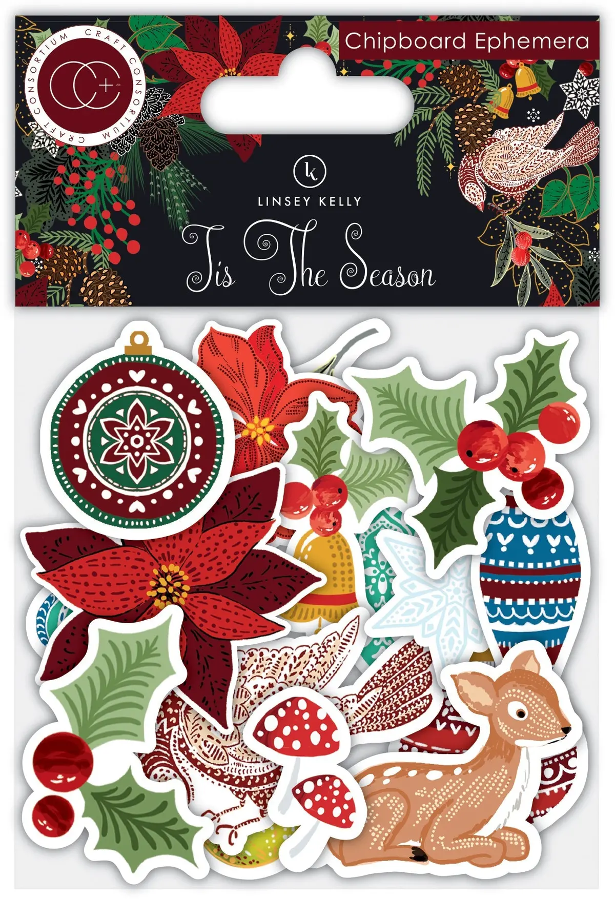 Craft Consortium Tis The Season - Chipboard Ephemera 1