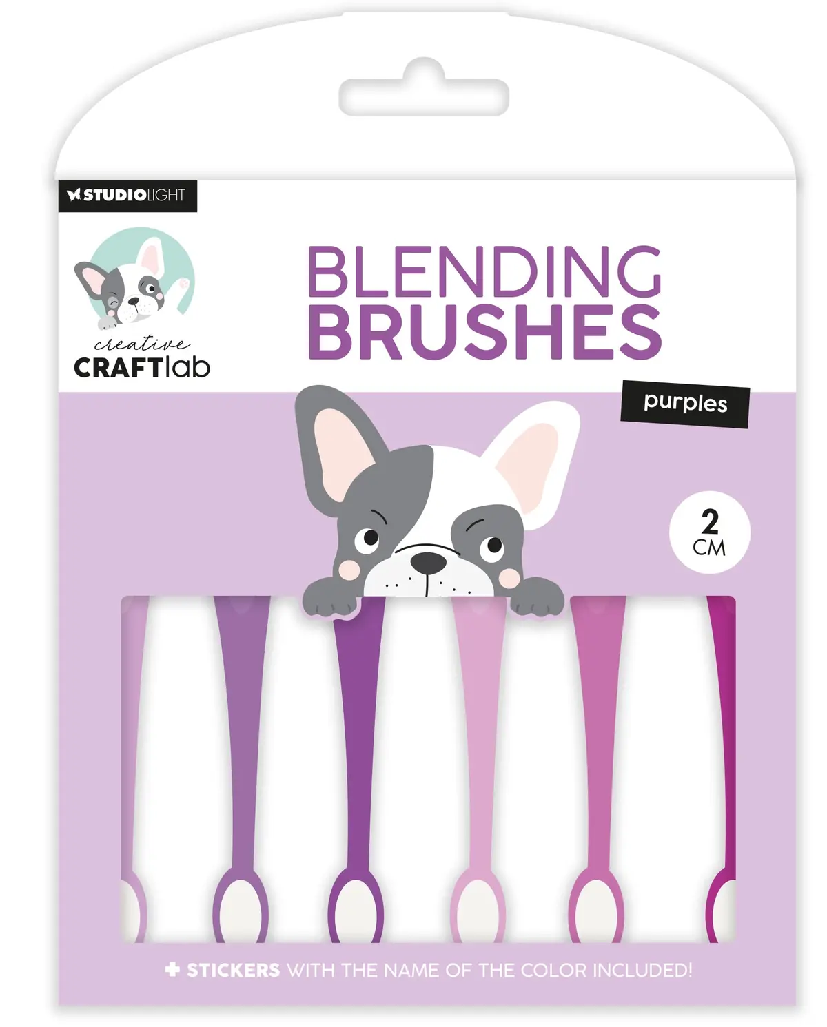 Ccl Blending Brushes 2Cm Soft Brush Purples Essentials 6 Pc 1